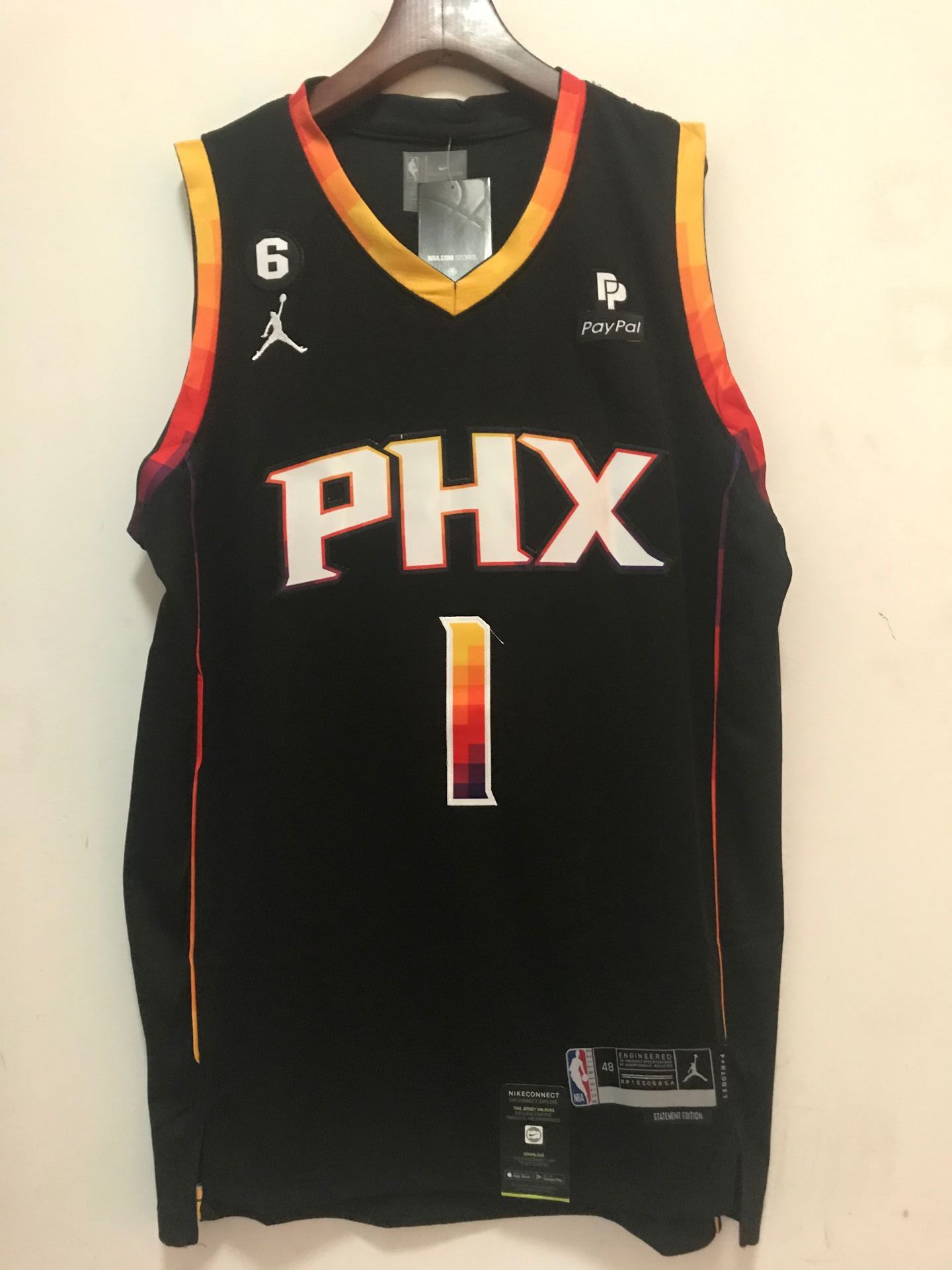 Men Phoenix Suns #1 Booker Black Season 22-23 NBA Jersey->minnesota timberwolves->NBA Jersey
